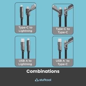 Stuffcool Quad Pro 4-in-1 Charging Cable